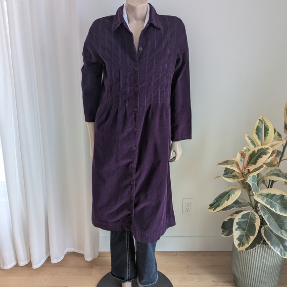 Paragon Purple Corduroy Maxi Dress / Vest Ptp 20" Fit Medium-large - Picture 3 of 12